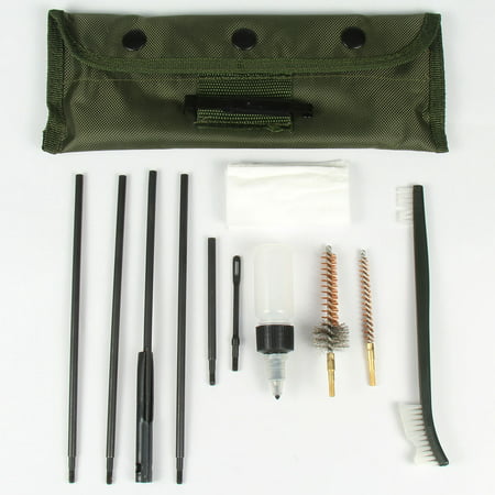 TACFUN 10pc Universal .22 cal .223 556 Rifle Gun Pistol Cleaning Kit (Best 22 Pistol Cleaning Kit)