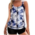 thumbnail image 3 of Birdeem Womens Two-Piece Swimsuit Print Conservative Boxers Plus Size Swimsuit Bikini, 3 of 8