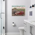 thumbnail image 2 of Country Red Truck Wall Art Old Barn Spring Flowers Wall Decor Rustic Prints Framed Modern Inspirational Quotes Farmhouse Car Painting Artwork for Bathroom Kitchen Dining Room Bedroom 16"x12", 2 of 6