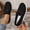 #418-Black, variant on Wowcloth Women's Fashion Casual Round Toe Slip-On Shoes – Comfortable & Breathable Shallow Cut Flat Sole Loafers for Spring Everyday Wear