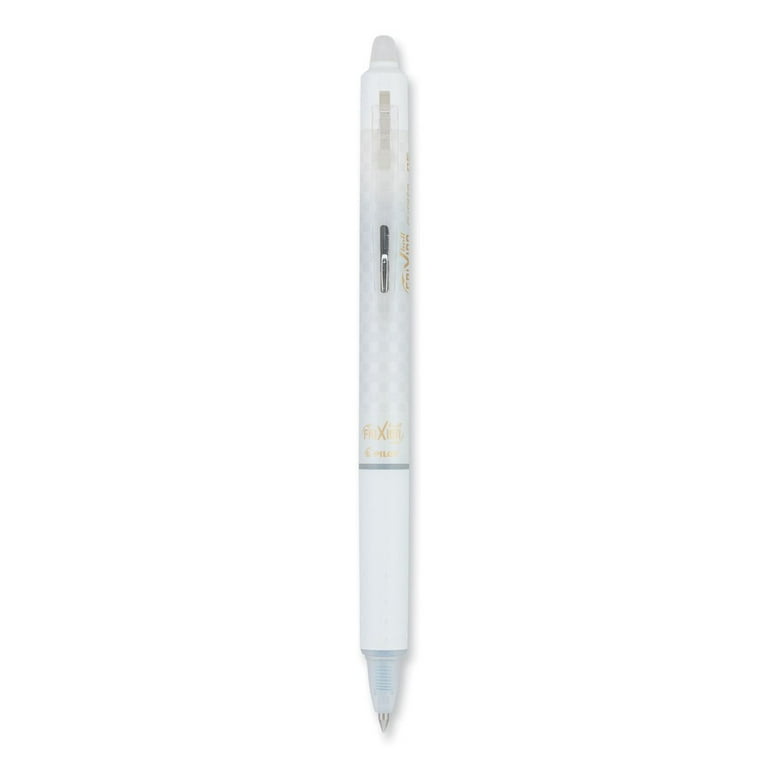 FriXion Clicker Design Erasable Gel Pen, Retractable, Extra-Fine 0.5 mm, Black Ink, White Barrel, Dozen FriXion Clicker Design Erasable Gel Pen, Retractable, Extra-Fine 0.5 mm, Black Ink, White Barrel, Dozen