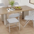 thumbnail image 6 of Folding Chairs Set of 2, Portable Folding Chair Hold Up to 350 Pounds, Grey Metal Folding Chair Suitable for Dining Room, Living Room, Office, Indoor and Outdoor Events, Gray, 6 of 7
