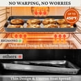 thumbnail image 3 of HONGBAKE Stainless Steel Baking Sheet Set of 3, Non Toxic Uncoated Cookie Sheets for Baking, 9/12/16 inch Baking Sheet Pans for Oven, Grey, 3 of 7