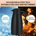 thumbnail image 3 of 2 Litre Thermal Coffee Carafe Jugs, Vacuum Jug Stainless Steel Double-Wall Vacuum Insulated Coffee Pot Coffee Plunger, Juice/Milk/Tea Insulation Pot (Black), 3 of 7