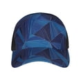 thumbnail image 4 of Curved Design Along The Top Of The Baseball Cap Reinforced Adjustable Breasted Four Seasons Available Blue Geometric Lines_2, 4 of 8