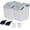 2Pcs Green, variant on Airtight Grain Storage Container with Wheels, Measuring Cup, and Scoop, 25lb Capacity, 2-Piece Set in Blue