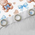 thumbnail image 4 of Homewish Cartoon Ribbon Bear Curtains Pack of 2 (42x84 Each) for Kids, Princess Blue Bow-tie Curtains Blackout, Kawaii Stars Print Bedroom Curtains, Curtains and Drapes Bedroom Decor, 4 of 6
