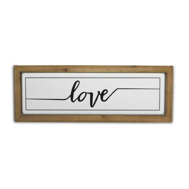Cheungs 5413 Metal Wood Frame Lacquer Finish Wall Decor - Love