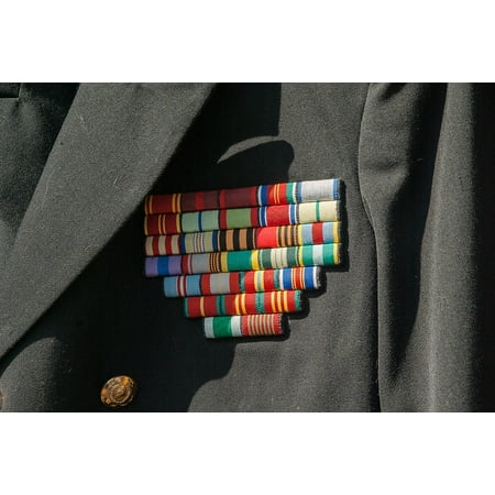 - Peel-n-Stick Poster of Marin Medals Uniform Military Decorations Poster 24x16 Adhesive Sticker Poster Print