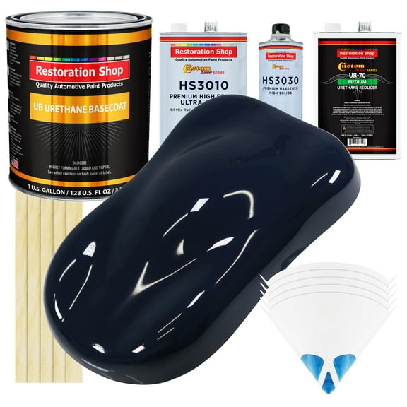 Midnight Blue Premium Gallon Kit URETHANE BASECOAT Car Auto Paint Kit
