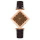 thumbnail image 2 of Reloj de cuarzo para mujer, relojes para mujer VANSVAR Reloj de pulsera analógico con correa de cuero de cuarzo informal para mujer Reloj de acero inoxidable, 2 of 2