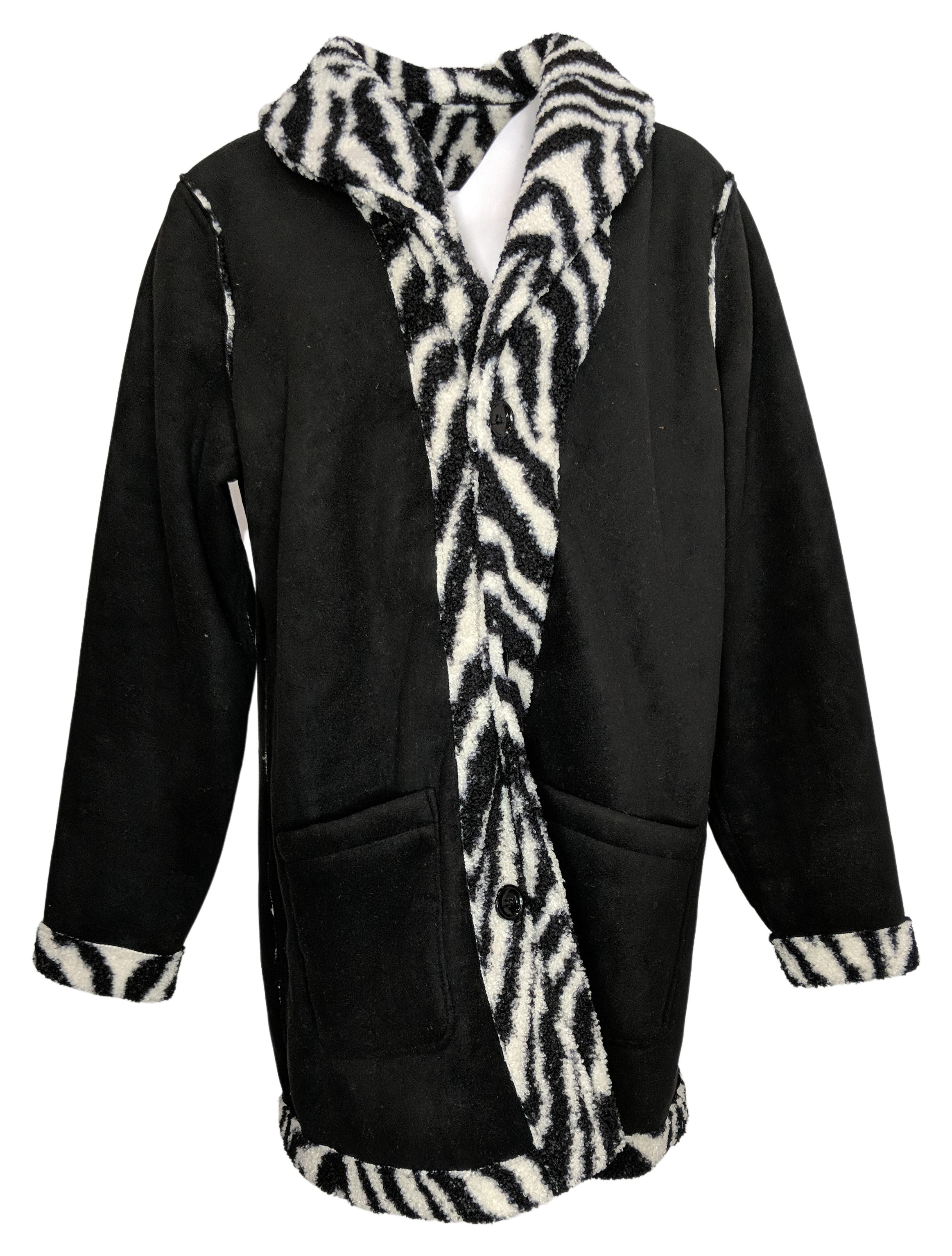 susan graver weekend reversible polar fleece coat