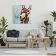 thumbnail image 2 of Donkey Face Blue Background Animals & Insects Painting Gallery Wrapped Canvas Print Wall Art, 2 of 7