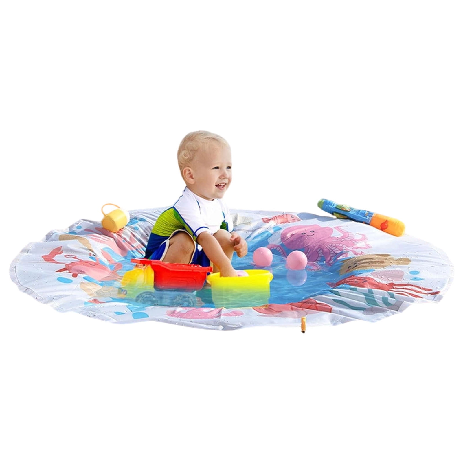 Beach Pool Portable Paddling Pool Beach Mat With Carrying Bag Wading Puddle Pools Water Play Summer Toy For Babies Toddler And Kids