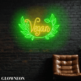 thumbnail image 3 of GLOWNEON LED Vegan Neon Sign, Wall Light for Vegan Restaurant and Plant Based Lifestyle Decor, 3 of 4