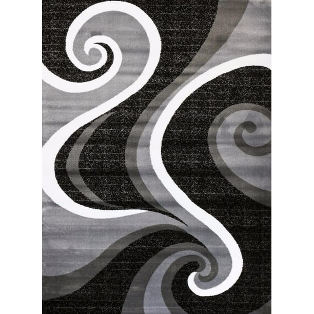 Persian Rugs 0327 Gray Swirls Modern Abstract Area Rug 5x7 Walmart