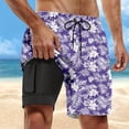 thumbnail image 1 of WEAIXIMIUNG Black Dress Pants Men Slim Fit European Summer Beach Pants Men Trendy Comfortable Coconut Tree Hawaii Beach Leisure Sports Double Layer Pants, 1 of 4