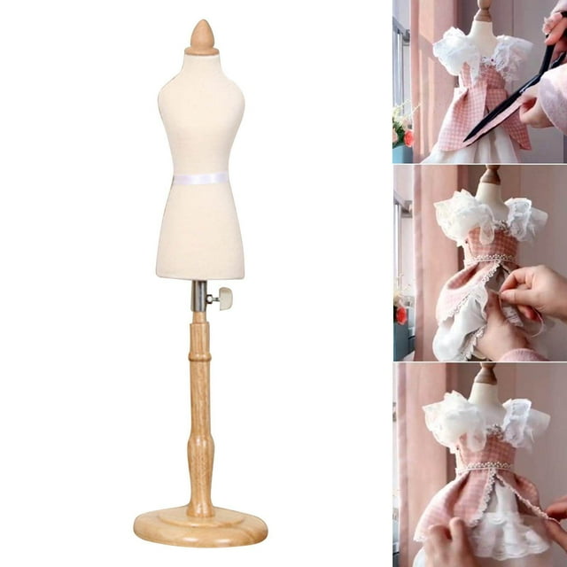 Langgg Mini Mannequin de Forme, Support de Mannequin de Tailleur pour Robe Miniature