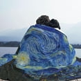 thumbnail image 3 of Van Gogh Starry Night Soft Blanket All Season Fuzzy Throw Warm Lightweight Blanket Flannel Blankets Fleece Throws for Bed Sofa Couch Travel Home Living Room Decor 60"x50", 3 of 13