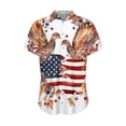 thumbnail image 4 of asdoklhq 4th Of July T-Shirt Tops Trendy Button Shirts Ladies' St. Patrick's Day Long Sleeved Shirt Multicolor 3X, 4 of 5
