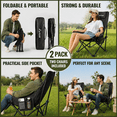 thumbnail image 3 of AORAN 2-Pack Foldable Moon  Chairs, portable camping chairs with reinforced steel frames, durable Oxford fabric, side pockets, ergonomic high backs, and carry bags for outdoor use., 3 of 7