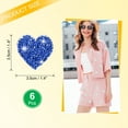 thumbnail image 2 of Uxcell 6 Pcs Parches de Hierro en Forma de Corazón de 3.5cm Parches para Coser para Manualidades de DIY Reparación de Ropa Zapatos Decoración de Bolsas Gorras, Azul, 2 of 7