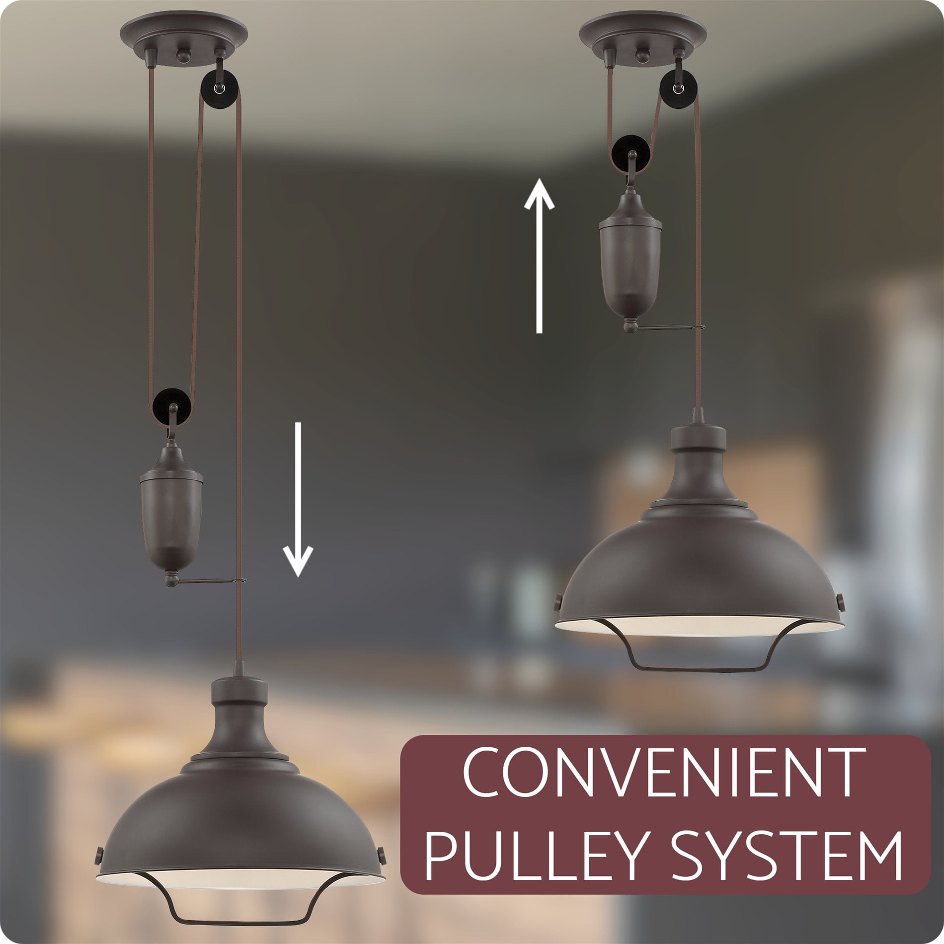 Retractable pendant light deals