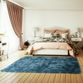 thumbnail image 2 of Quinlirra Promotion Nordic Tie Dyed Gradient Silk Wool Carpet, Living Room Long Wool Coffee Table Mat, Bedroom Covered With Plush Bedside Blanket, Household Floor Mat 62X31in Mothers Day Gifts, 2 of 3