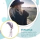 thumbnail image 5 of Sonducket Pañuelo para la cabeza para mujer, gorro de dormir preatado a la moda, tocado con textura suave, accesorios para el cabello para la vida diaria Sombreros flor gris Sonducket AP009762-10, 5 of 6