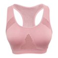 thumbnail image 2 of Spdoo Women Racerback Sports Bras - Removable Padded Seamless High Impact Support Workout Yoga Gym Activewear Bra Wire Free Breathable Bra,Pink L, 2 of 6