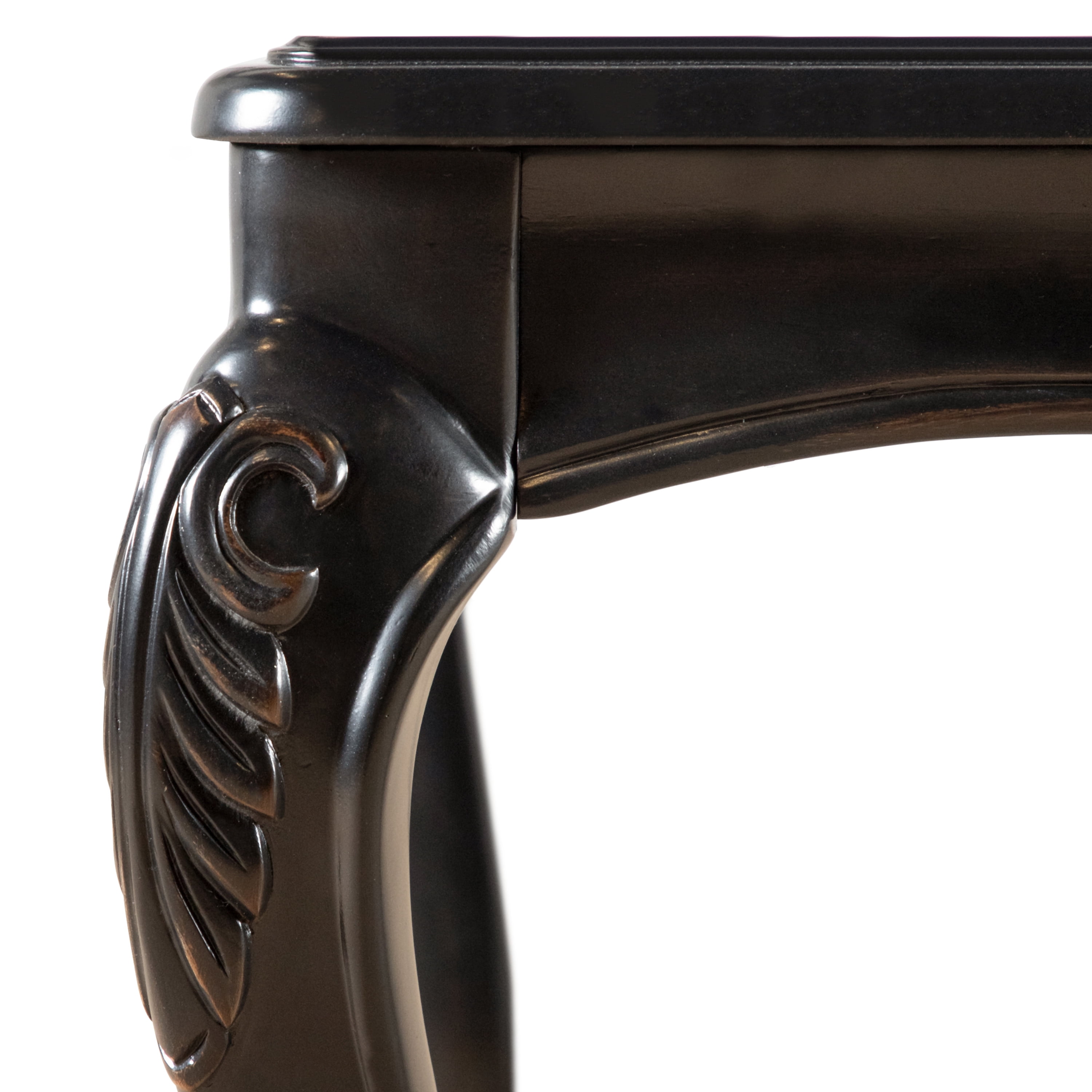 Furniture of America Armena Traditional Solid Wood Coffee Table, Black