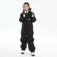 thumbnail image 1 of Trajes de esquí para niños Mono de nieve cálido de invierno para niñas y niños (150) Negro Trajes de esquí para niños, 1 of 7