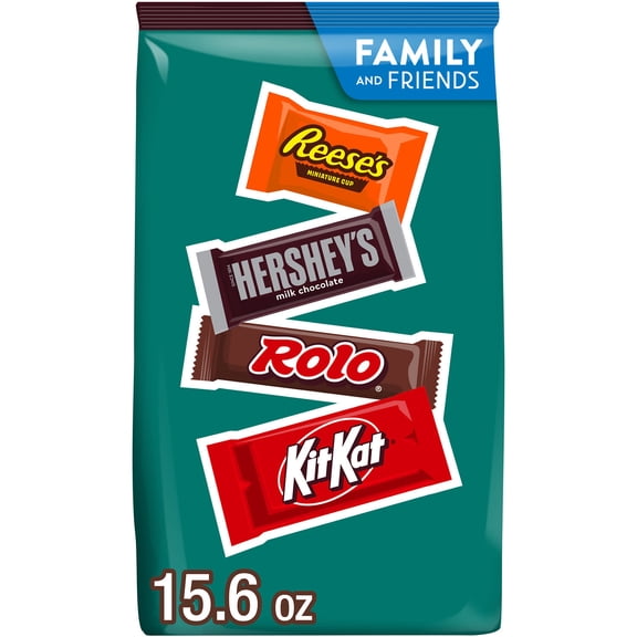 Hershey Assorted Chocolate Flavored Candy, Family And Friends Pack 15.6 Oz