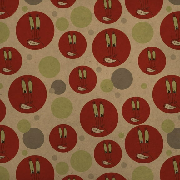 SpongeBob Mr. Krabs Face Premium Kraft Gift Wrap Wrapping Paper Roll