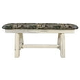 thumbnail image 2 of Homestead Collection Plank Style Bench, Clear Lacquer Finish, 45 Inch w/ Woodland Upholstery, 2 of 4