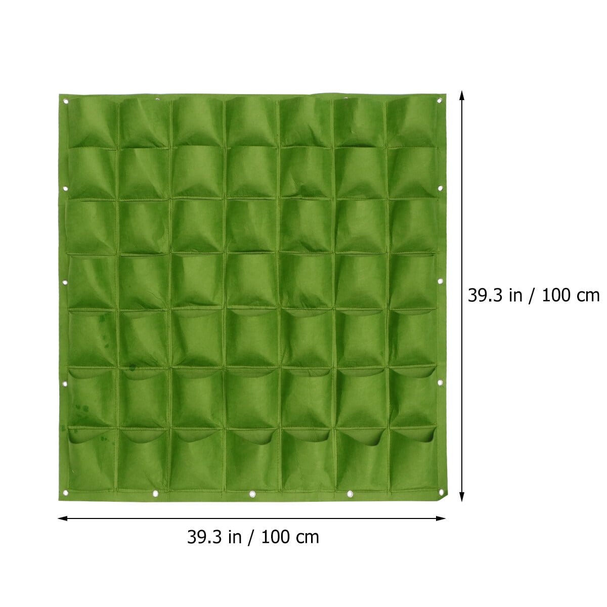 Masteelf Felt Vertical Hanging Planter with 12 Pockets for Wall Garden Indoors Outdoors Green 1mx1m Flat