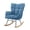 Blue + Teddy, variant on Glider Chair for Living Room Tufted Upholstered Teddy Fabric Rocking Chair with Metal Frame Accent Chair Dark Gray