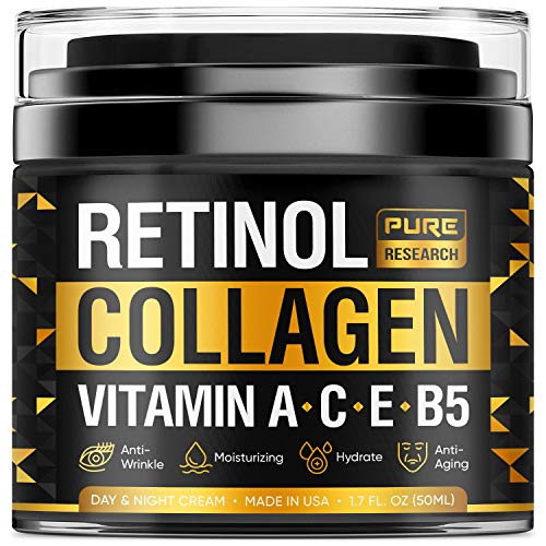 Collagen & Retinol Cream Anti Aging Cream for Face w/ Hyaluronic Acid