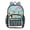 Cyan Ocean Stickers, variant on Large Clear PVC Backpack Heavy Duty See Through Backpack for Adults Work Travel, Cyan Ocean Stickers Printed 12L