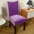 thumbnail image 5 of Velvet Dining Chair Slipcovers,2/4/6 Pcs Stretchy Super Fit Chair Protector Cover Removable Washable Anti-Dust Chair Covers for Dining Room Kitchen Banquet Wedding-2 Pcs-U, 5 of 5