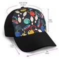 thumbnail image 2 of Naloa Bowling Ball Adult adjustable Print Baseball Hat, Patchwork curved brim baseball capfor Men and Women, One Size, 2 of 5