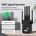 thumbnail image 2 of Cell Phone Booster For Home WiFi Extender Booster 1200Mbps WiFi Booster Range Extender Dual Band 5.8GHz/ 2.4GHz Wireless Signal Booster with 6 Antennas Wider Coverage US Plug, 2 of 19