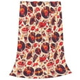 thumbnail image 2 of Pofeuu Skull rock record music heart Print Ultra-Soft Micro Fleece Blanket,for Bed Or Sofa,All Season Throw Blankets Flannel Blanket-50"x40", 2 of 7