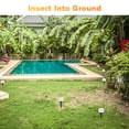 thumbnail image 5 of Liwarace Solar Round LED Garden Ground Plug Light for Outdoor Garden Yard, 5 of 6