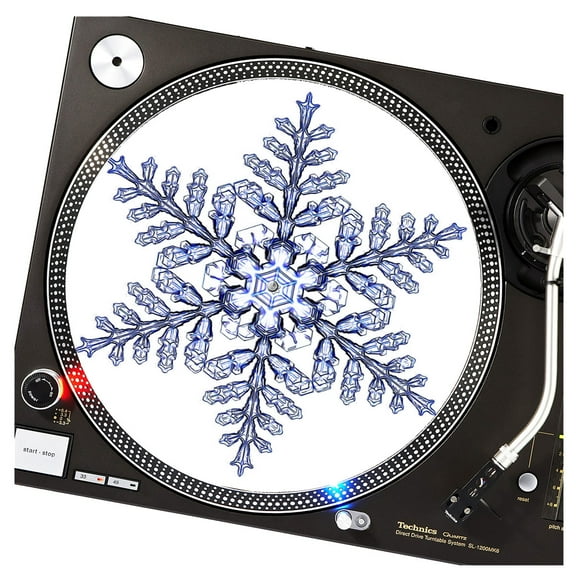KuzmarK™ 12" DJ Turntable Slipmat - Snowflake DJ