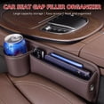 thumbnail image 2 of Car Seat Gap Filler Organizer, Auto Front Seat PU Leather Car Storage Box with Cup, 2 of 8