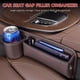 thumbnail image 2 of Bolsa de almacenamiento Organizador de relleno para espacio de asiento de coche, caja de almacenamiento de piel sintética para asiento delantero de coche con portavasos, organizador de coche para sost, 2 of 8