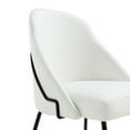 thumbnail image 5 of Gracie White and Black Leatherette Dining Chair with Steel Legs - Set of 4, 5 of 10