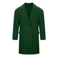 thumbnail image 6 of jsaierl Women's Basic Essential Double Breasted Mid-Long Wool Blend Pea Coat Trench Jacket Winter Apparel, 6 of 9