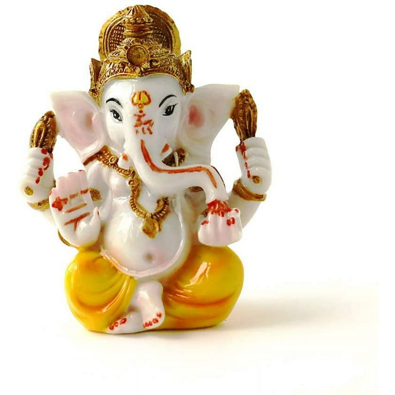 BangBangDa Indian Ganesh Idol Car Dashboard - Hindu Ganesha Statue Elephant God India Ganpati Lord Murti Mandir Diwali Gifts Yoga Zen Meditation